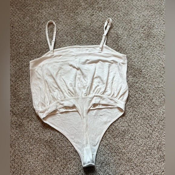 Intimately Free People White Ribbed Marisa Thong Bodysuit Size Large | festival - Picture 4 of 7